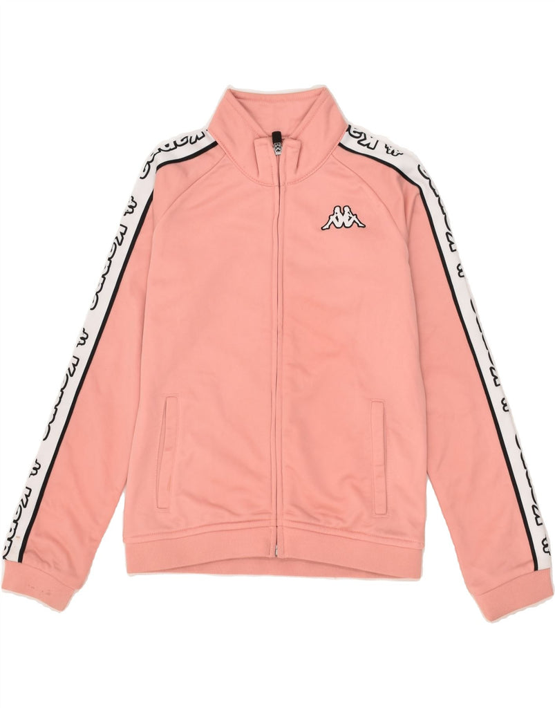 KAPPA Girls Graphic Tracksuit Top Jacket 9-10 Years Pink Colourblock | Vintage Kappa | Thrift | Second-Hand Kappa | Used Clothing | Messina Hembry 