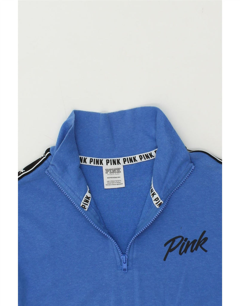 VICTORIAS SECRET Womens Pink Graphic Sweatshirt Jumper UK 6 XS Blue Vintage Victorias Secret and Second-Hand Victorias Secret from Messina Hembry 