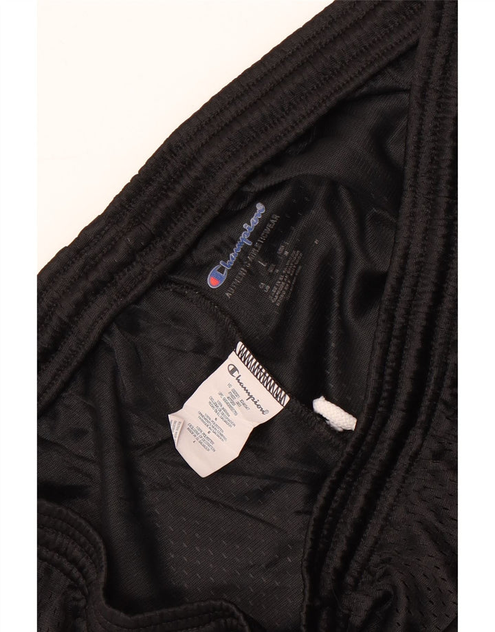 CHAMPION Mens Sport Shorts Large  Black Polyester