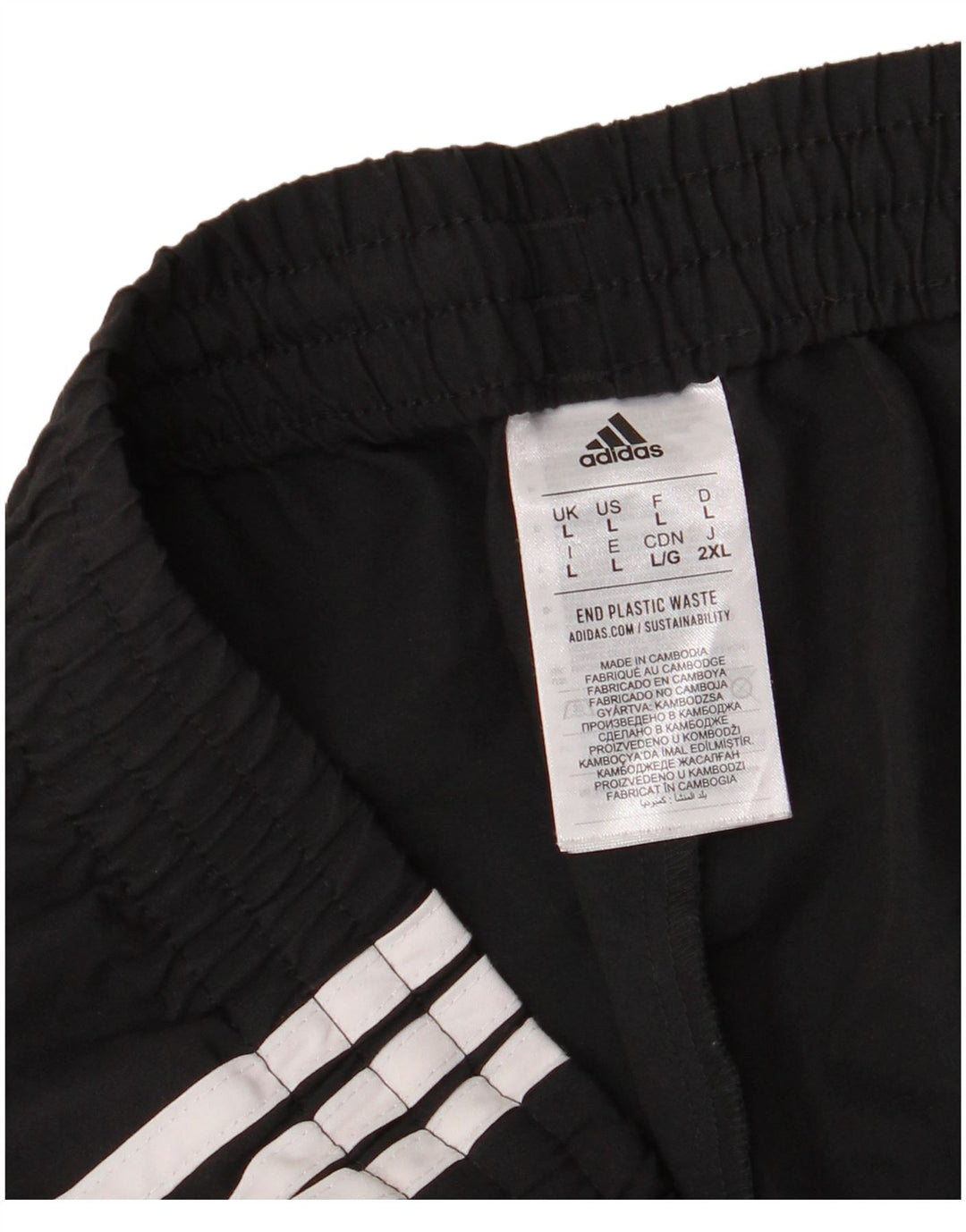 Adidas Mens Tracksuit Trousers Joggers Large  Black Polyester