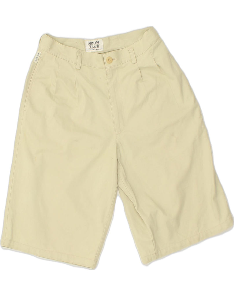 ARMANI JUNIOR Girls Chino Shorts 14-15 Years W27 Grey Cotton | Vintage Armani Junior | Thrift | Second-Hand Armani Junior | Used Clothing | Messina Hembry 