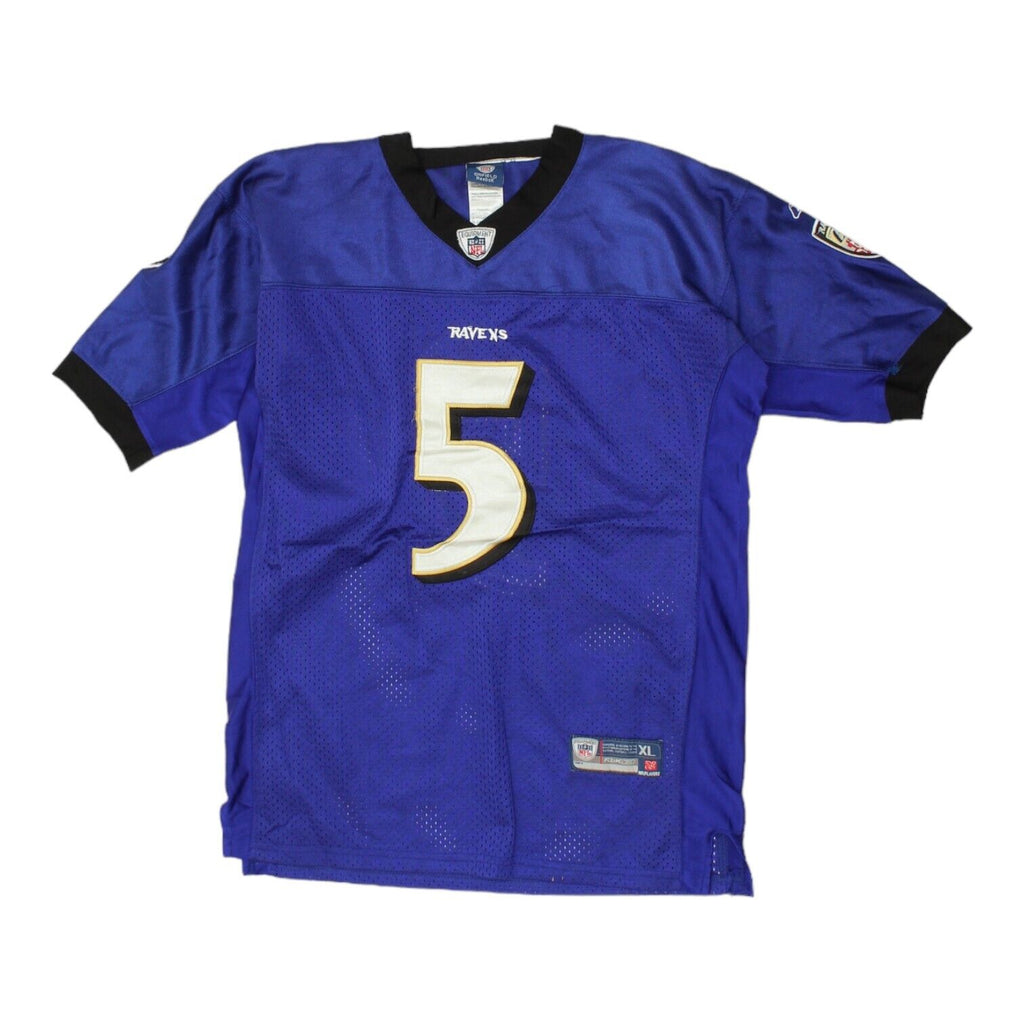 Baltimore Ravens Joe Flacco Reebok Boys Blue Jersey | Vintage NFL Kids Sports | Vintage Messina Hembry | Thrift | Second-Hand Messina Hembry | Used Clothing | Messina Hembry 