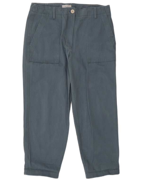 Marks & Spencer Womens High Waist Cargo Trousers UK 16 Large W34 L27 Blue