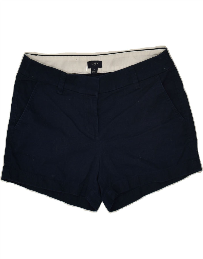 J. CREW Womens Low Waist Chino Shorts US 2 XS W30  Navy Blue Cotton | Vintage J. Crew | Thrift | Second-Hand J. Crew | Used Clothing | Messina Hembry 