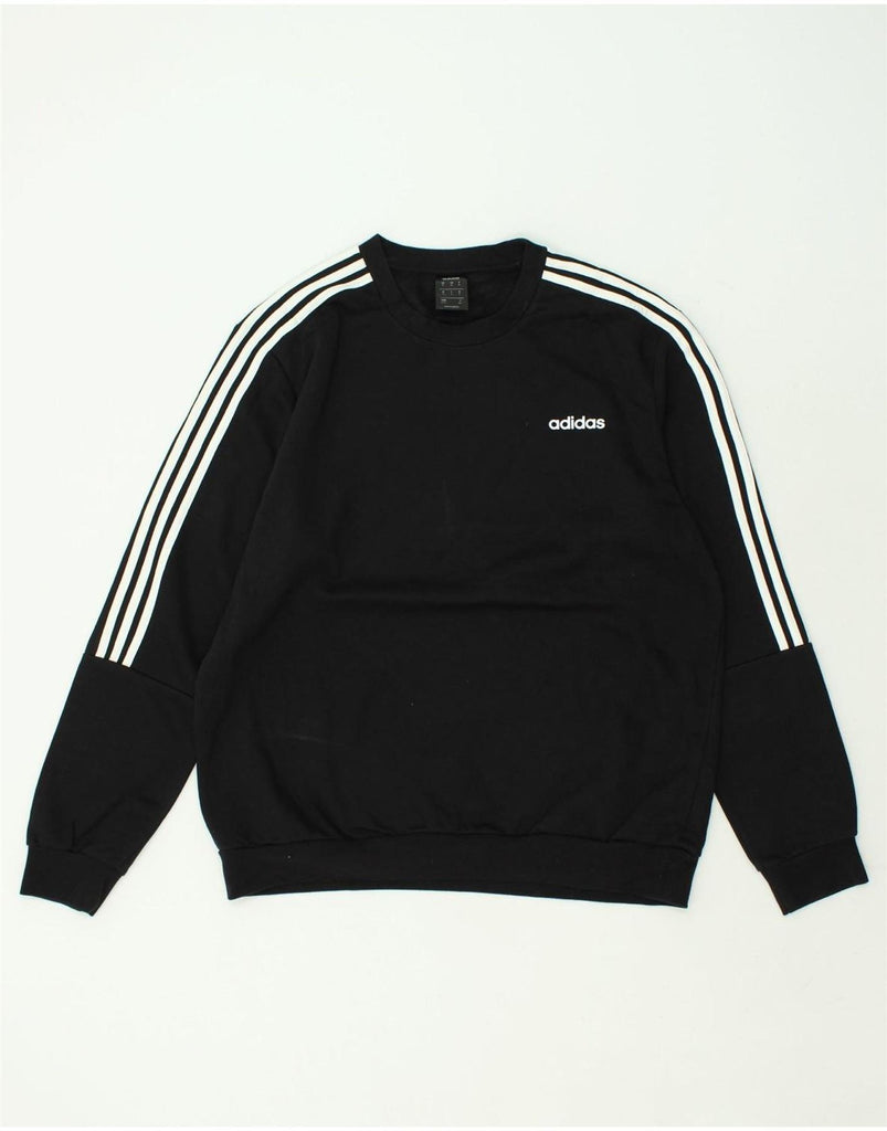 ADIDAS Mens Graphic Sweatshirt Jumper XL Black Cotton | Vintage Adidas | Thrift | Second-Hand Adidas | Used Clothing | Messina Hembry 