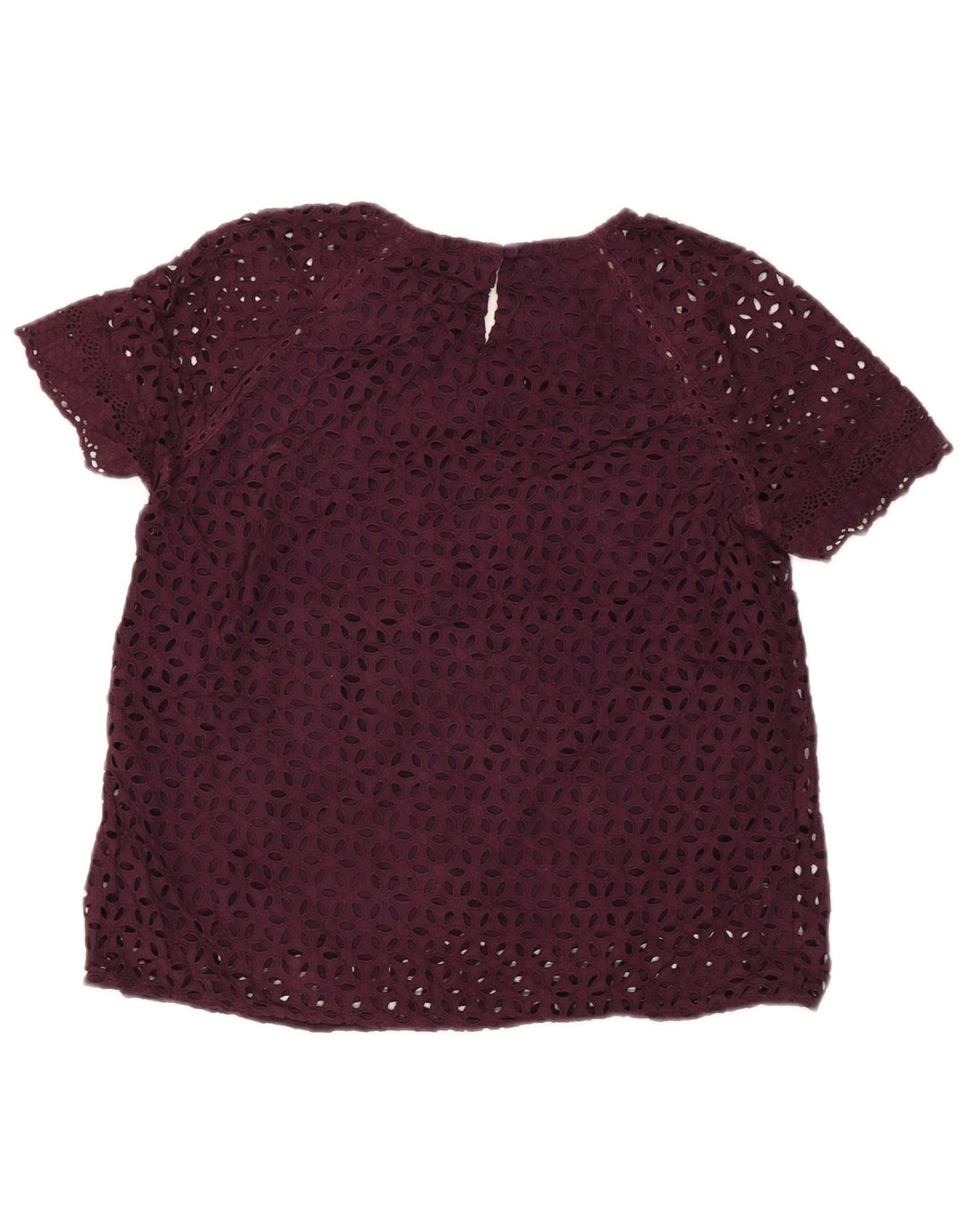 J. CREW Womens Blouse Top US 8 Medium Purple Floral Cotton