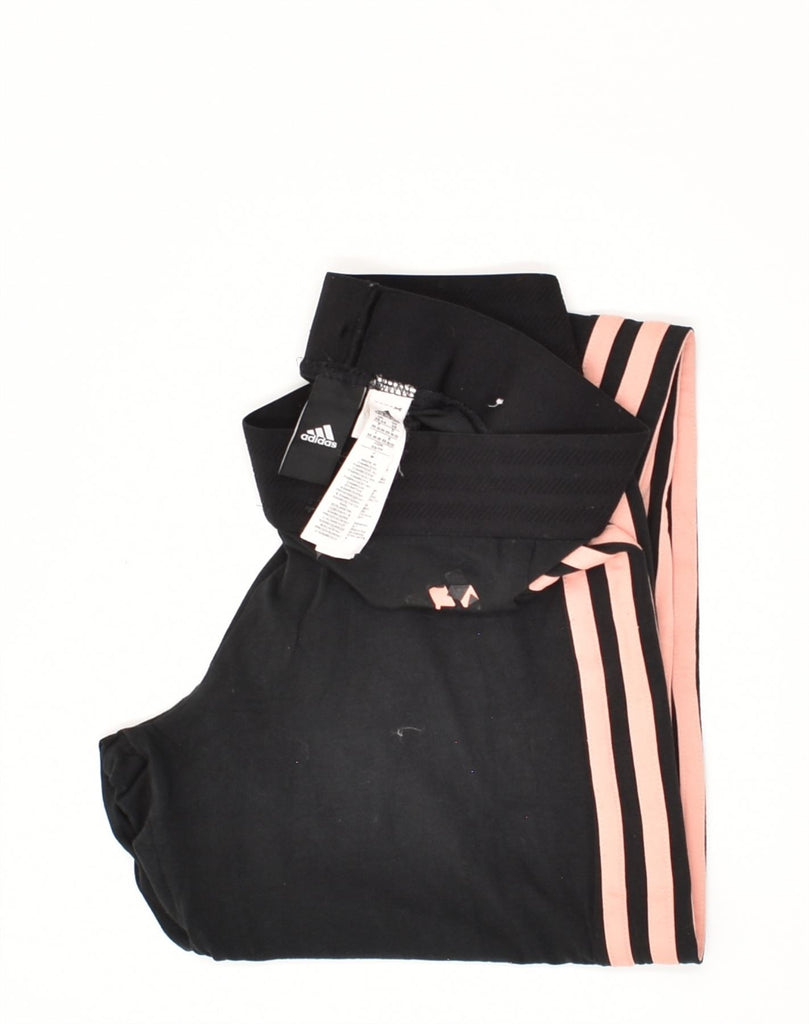 ADIDAS Womens Leggings UK 4 XS  Black Cotton | Vintage Adidas | Thrift | Second-Hand Adidas | Used Clothing | Messina Hembry 