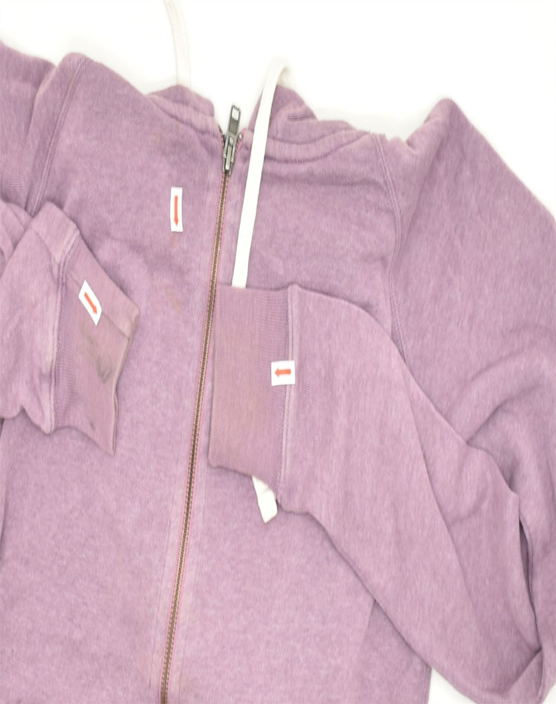 JACK WILLS Womens Zip Hoodie Sweater UK 10 Small Purple Cotton | Vintage | Thrift | Second-Hand | Used Clothing | Messina Hembry 