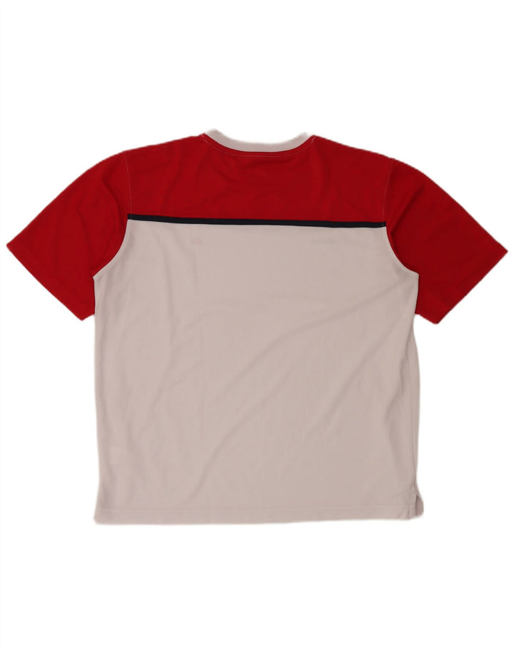 ELLESSE Mens T-Shirt Top XL White Colourblock