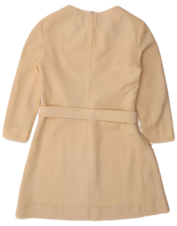 Vintage Womens 3/4 Sleeve A-Line Dress IT 46 Large Off White