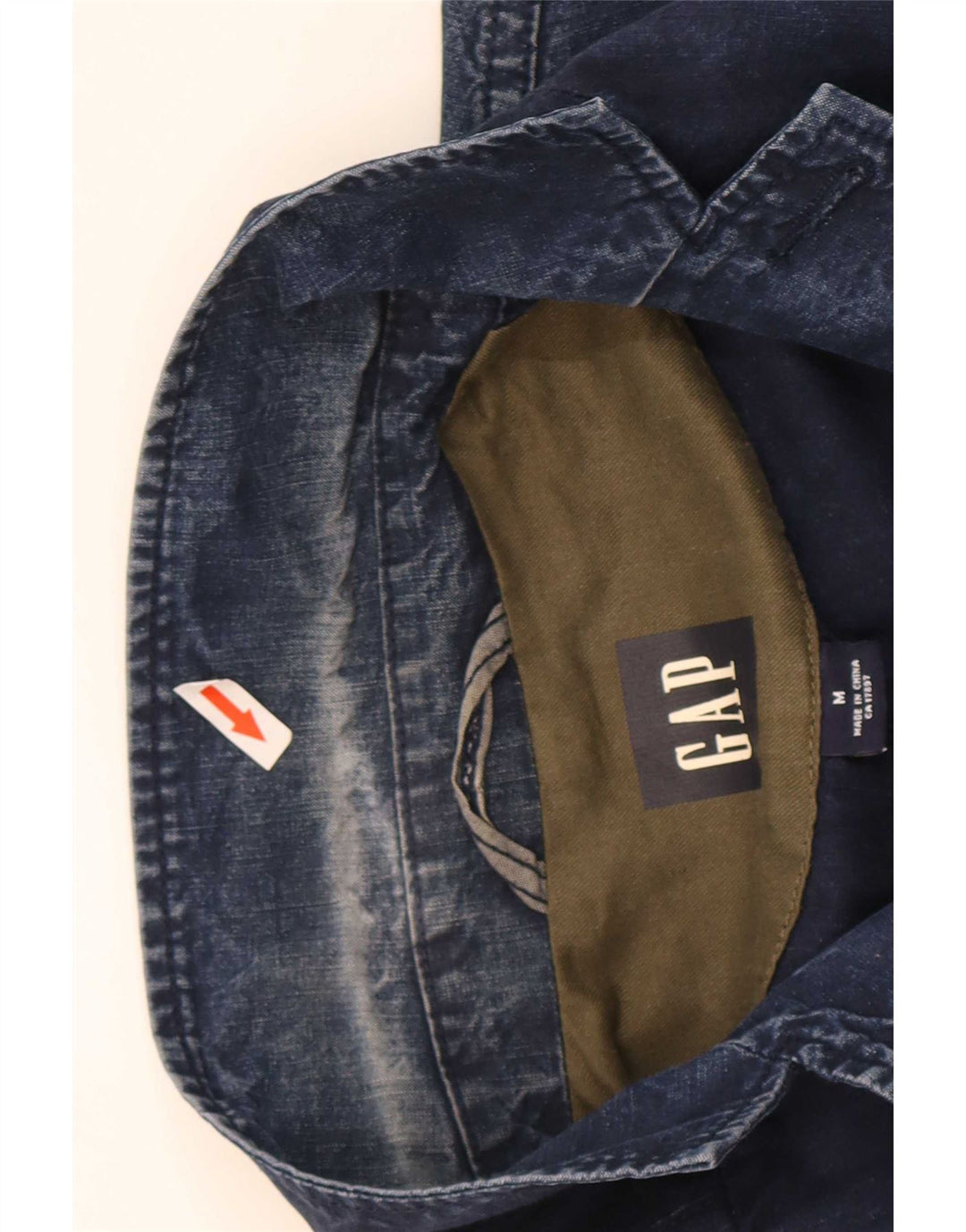 Gap Mens 3 Button Denim Blazer Jacket UK 38 Medium Navy Blue Cotton