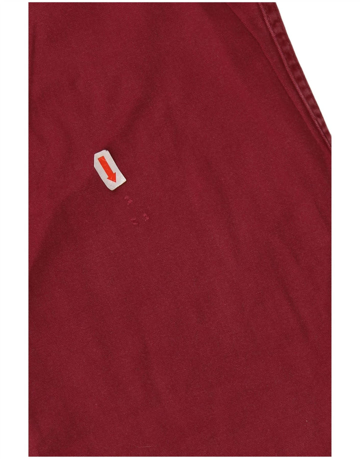 Vintage Mens Western Shirt XL Burgundy Cotton