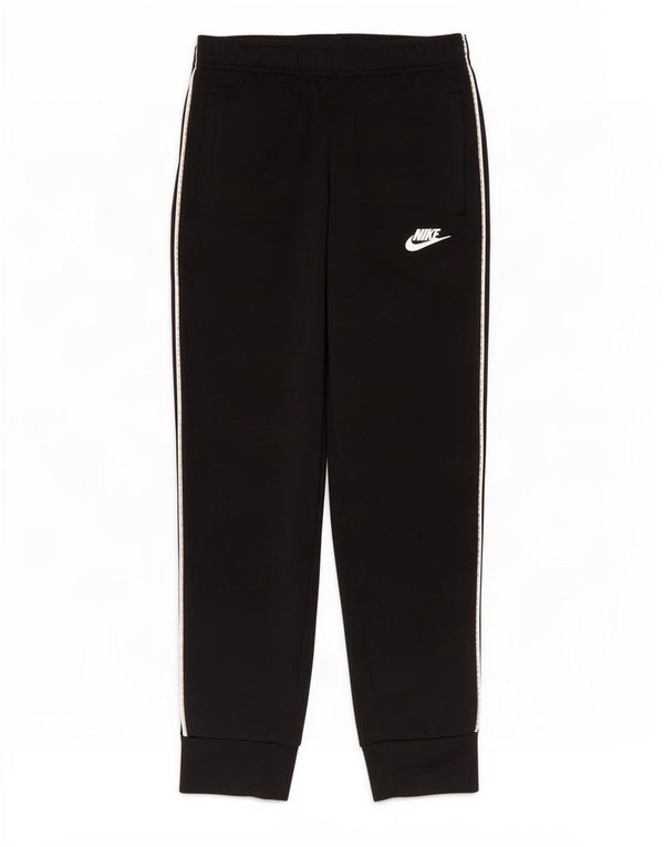 Nike Boys Tracksuit Trousers Joggers 12-13 Years Large Black Polyester