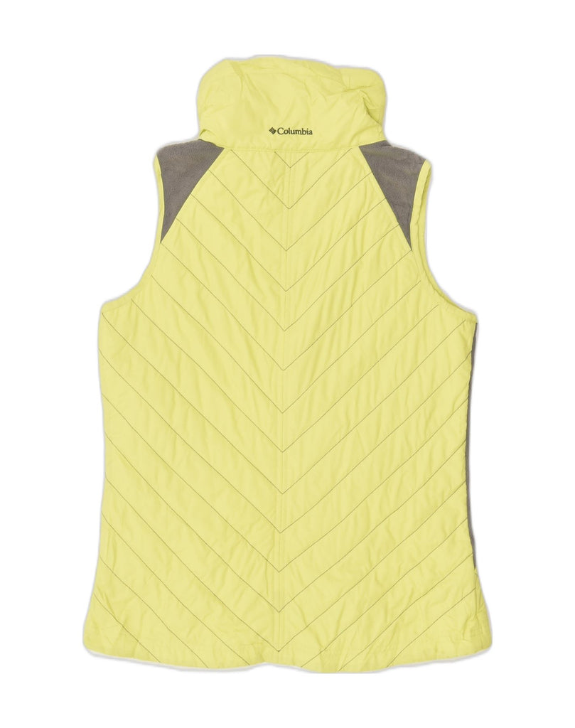 COLUMBIA Womens Gilet UK 10 Small Yellow Colourblock Polyester | Vintage Columbia | Thrift | Second-Hand Columbia | Used Clothing | Messina Hembry 