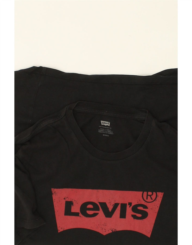 LEVI'S Mens Graphic T-Shirt Top Small Black Cotton | Vintage Levi's | Thrift | Second-Hand Levi's | Used Clothing | Messina Hembry 