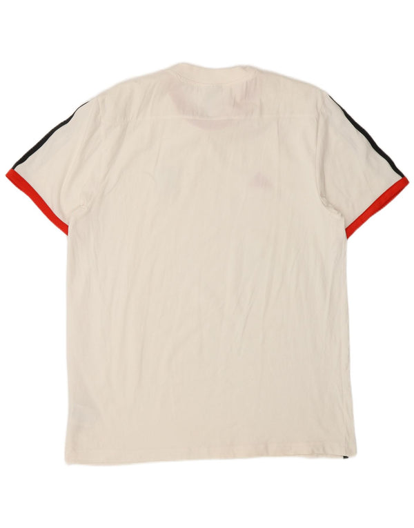 Adidas Mens Short Sleeve T-Shirt Top Large White Cotton