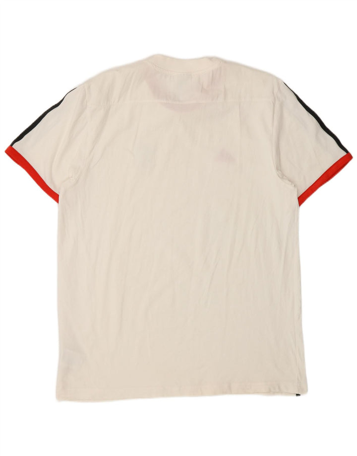 Adidas Mens Short Sleeve T-Shirt Top Large White Cotton
