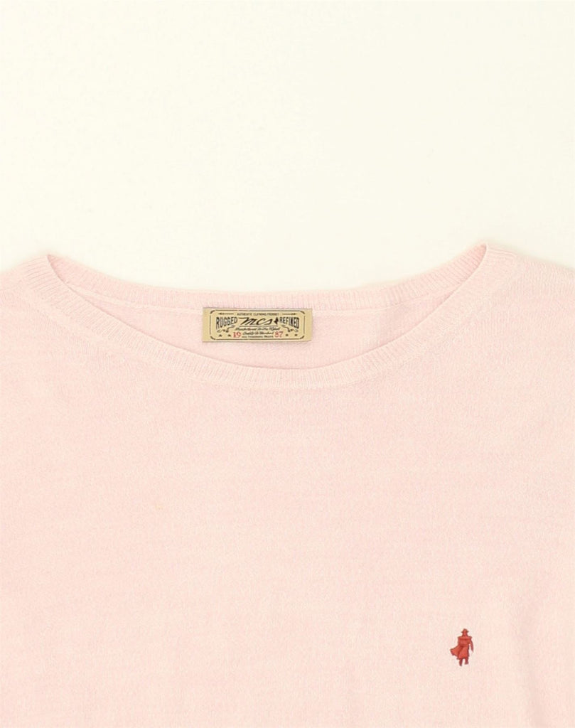 MARLBORO CLASSICS Mens Boat Neck Jumper Sweater Medium Pink Cotton | Vintage Marlboro Classics | Thrift | Second-Hand Marlboro Classics | Used Clothing | Messina Hembry 