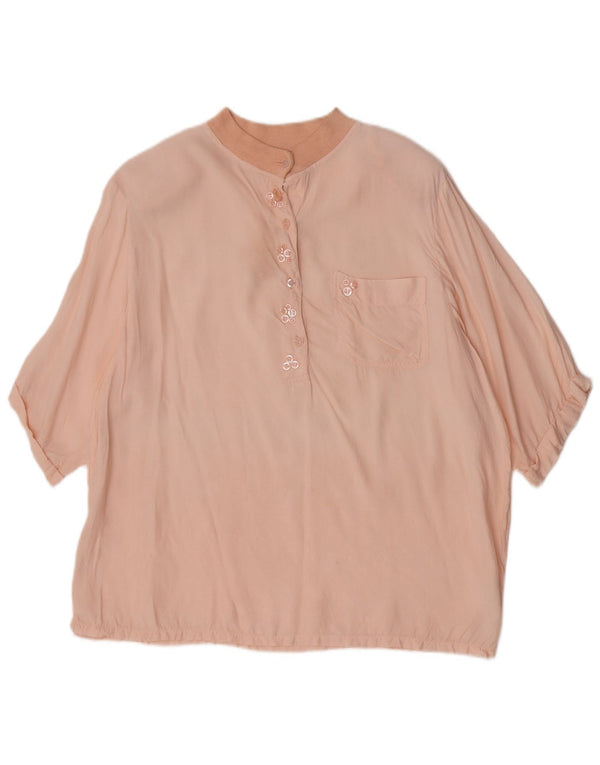 Temptation Womens Blouse Top UK 16 Large Pink Viscose