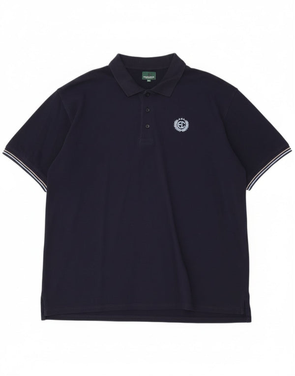 Enrico Coveri Mens Polo Shirt 3XL Navy Blue Cotton