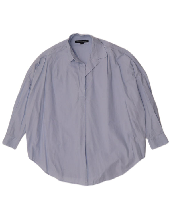 French Connection Womens 3/4 Sleeve Pullover Shirt UK 10 Small Blue