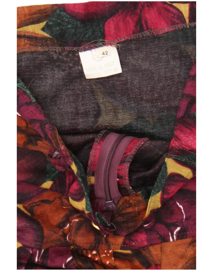 Vintage Womens A-Line Skirt IT 42 Medium W26 Multicoloured Floral