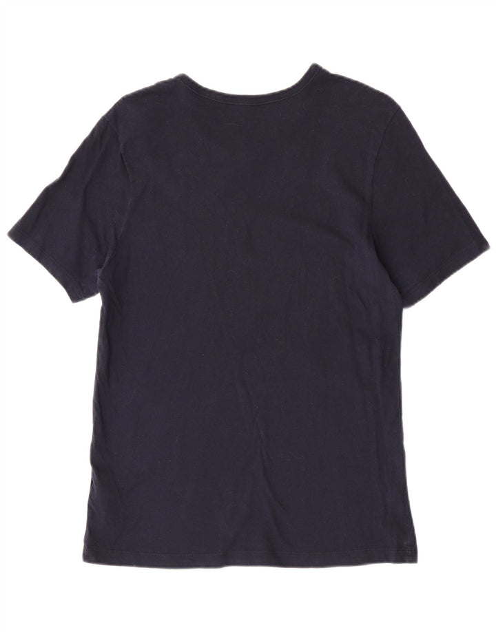 Hugo Boss Mens T-Shirt Top Medium Navy Blue Cotton