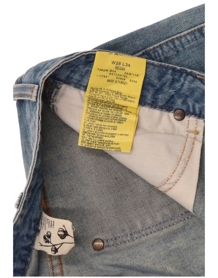 Wrangler Womens Megan Distressed Bootcut Jeans W28 L34 Blue Cotton