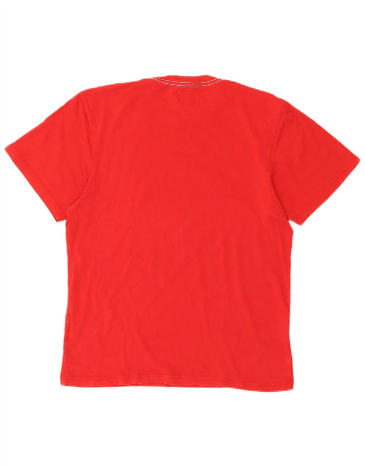 Adidas Mens Graphic T-Shirt Top Medium Red Cotton