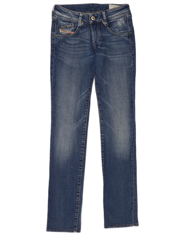 Diesel Womens Clush Slim Jeans W24 L32 Blue Cotton