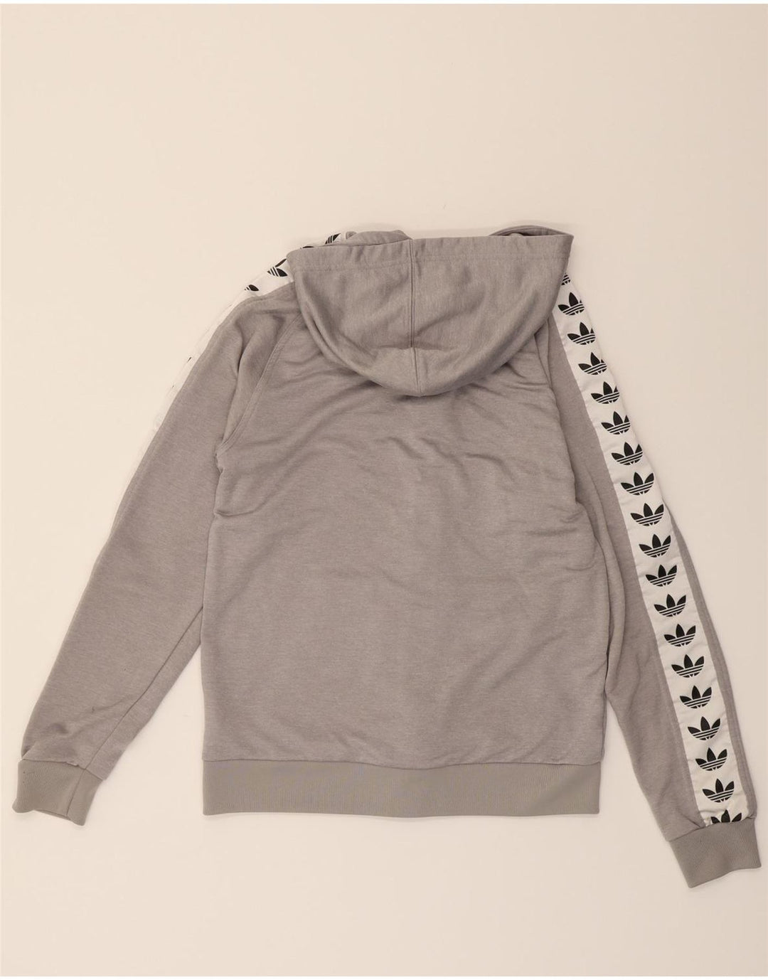 ADIDAS Mens Graphic Zip Hoodie Sweater Small Grey Polyester Vintage Adidas and Second-Hand Adidas from Messina Hembry 