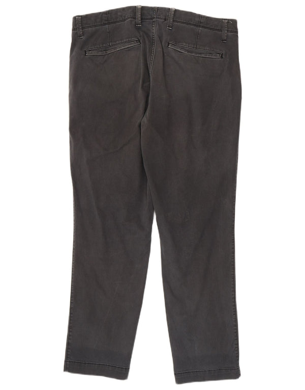 Gap Mens Slim Fit Chino Trousers W34 L30 Grey Cotton