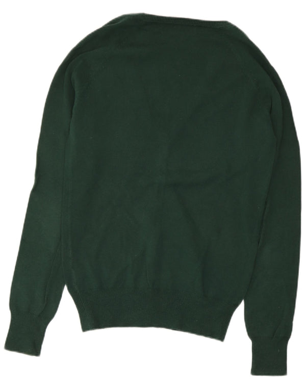 Zara Womens Cardigan Sweater UK 10 Small Green Cotton