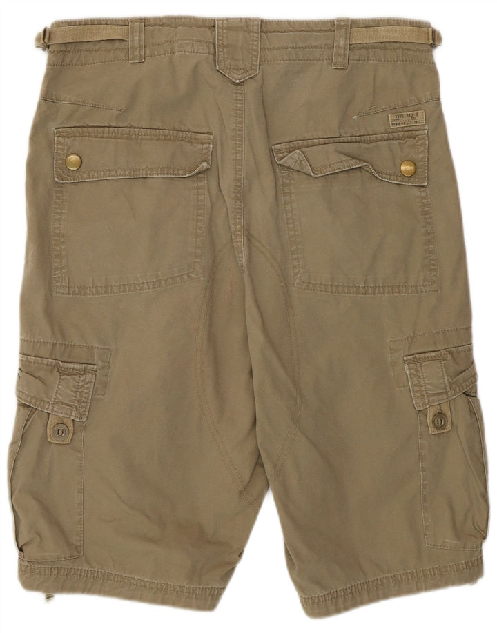 H&M Mens Cargo Shorts W32 Medium Khaki