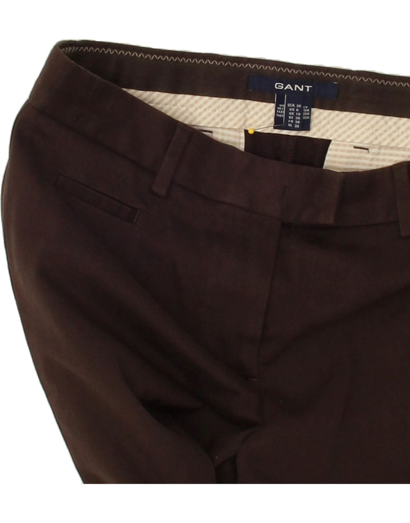 GANT Womens Slim Casual Trousers UK 10 Small W27 L29 Brown Cotton | Vintage Gant | Thrift | Second-Hand Gant | Used Clothing | Messina Hembry 