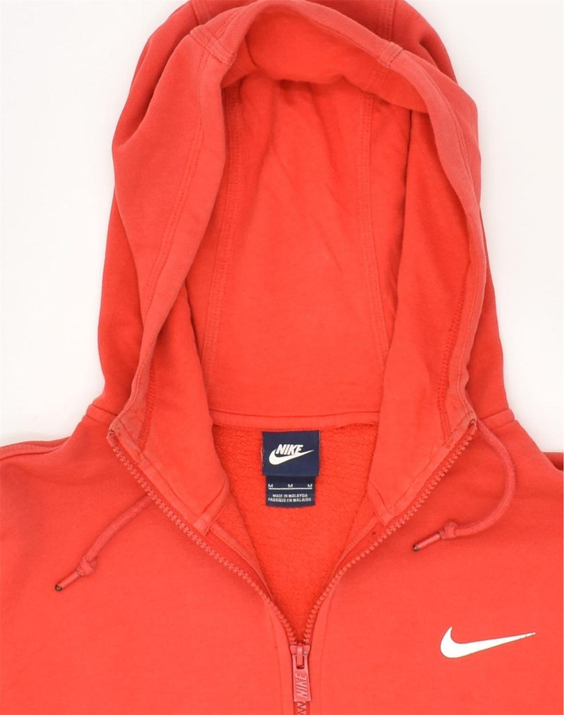 NIKE Mens Graphic Zip Hoodie Sweater Medium Red Cotton | Vintage Nike | Thrift | Second-Hand Nike | Used Clothing | Messina Hembry 