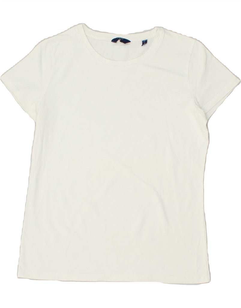 GANT Womens T-Shirt Top UK 14 Medium White | Vintage Gant | Thrift | Second-Hand Gant | Used Clothing | Messina Hembry 