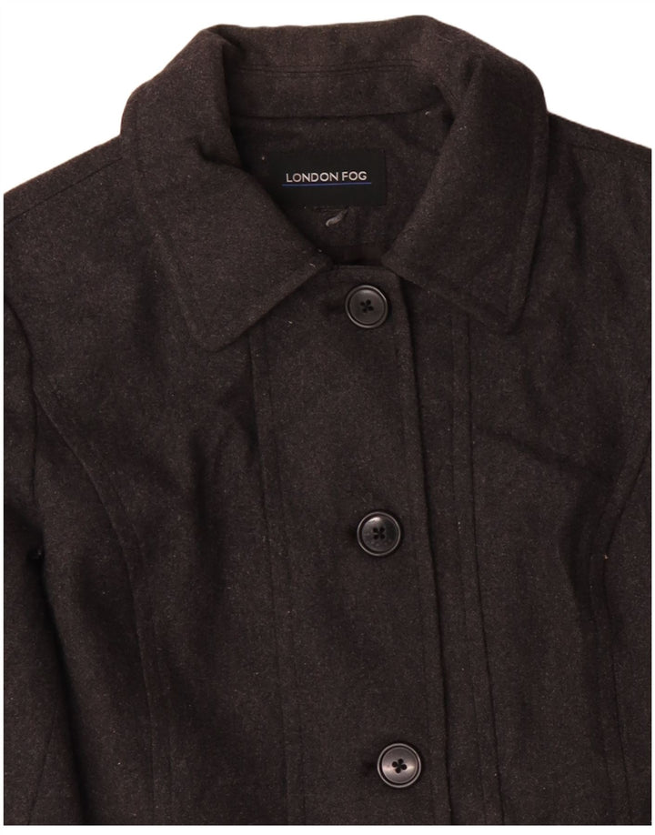 London Fog Womens Overcoat UK 18 XL Grey Wool