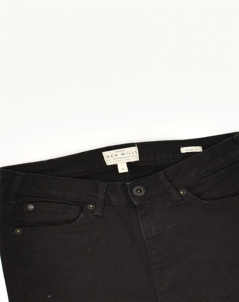 JACK WILLS Womens Superior Skinny Jeans W27 L29 Black Cotton | Vintage Jack Wills | Thrift | Second-Hand Jack Wills | Used Clothing | Messina Hembry 