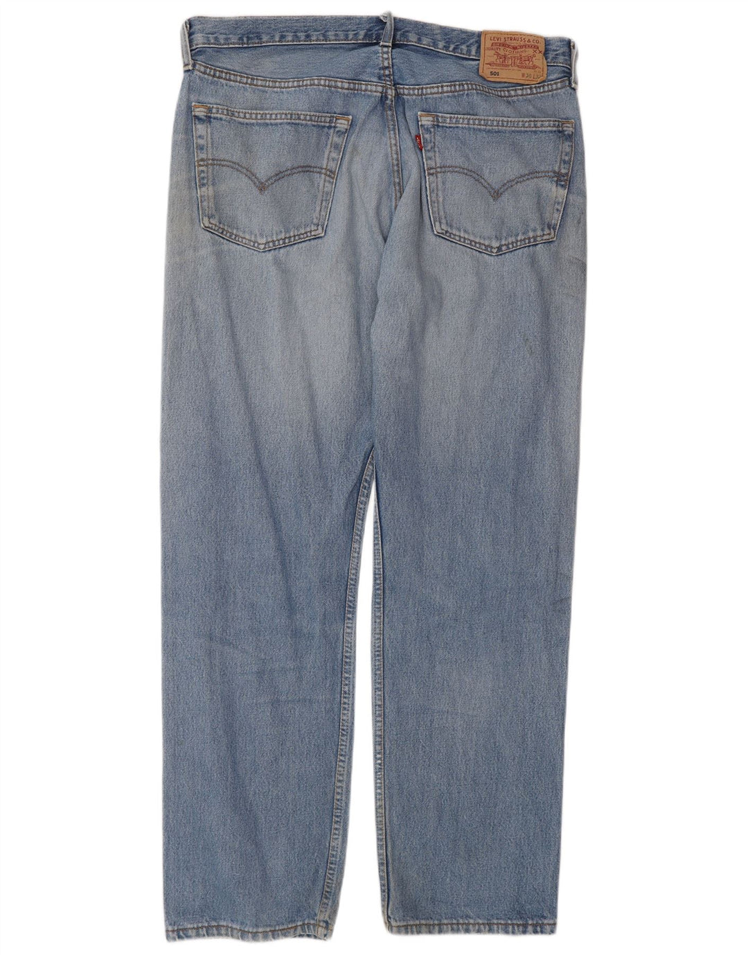 Levi's Mens Straight Jeans W38 L32 Blue Cotton