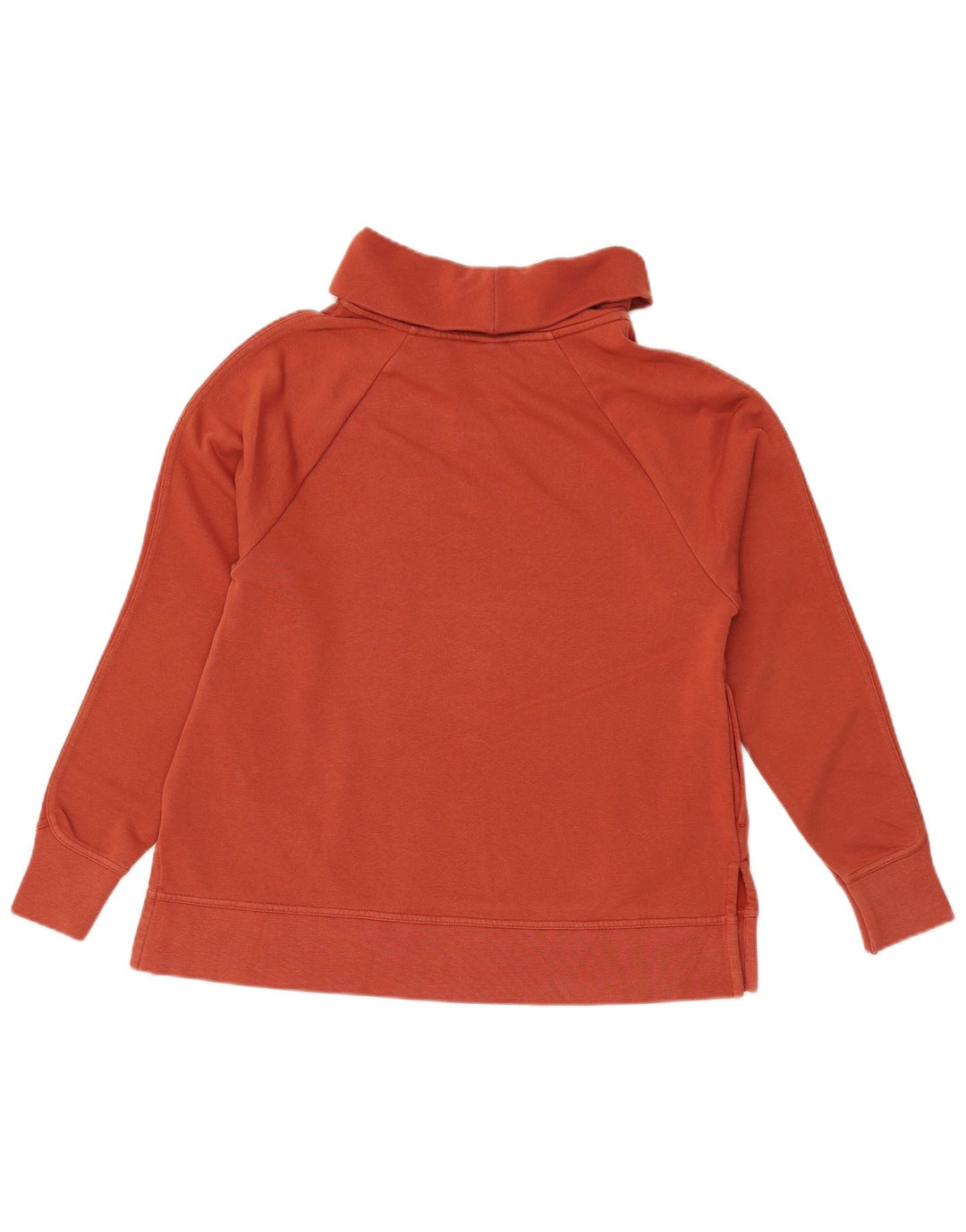 Nike Womens Graphic Roll Neck Sweatshirt Jumper UK 10 Small Orange Cotton