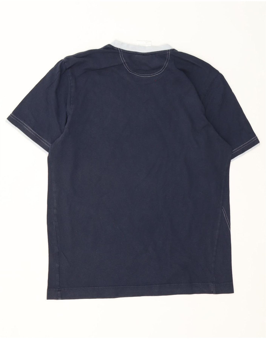 Adidas Mens Graphic T-Shirt Top Medium Navy Blue Cotton