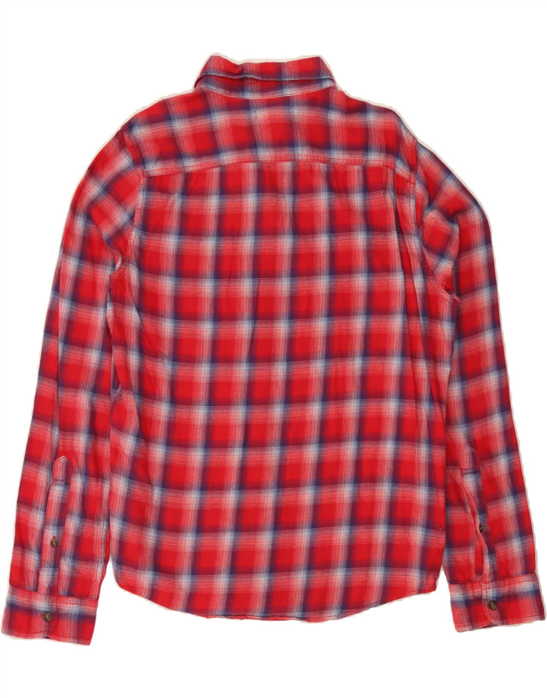 HOLLISTER Mens Flannel Shirt Large Red Check Cotton Vintage Hollister and Second-Hand Hollister from Messina Hembry 