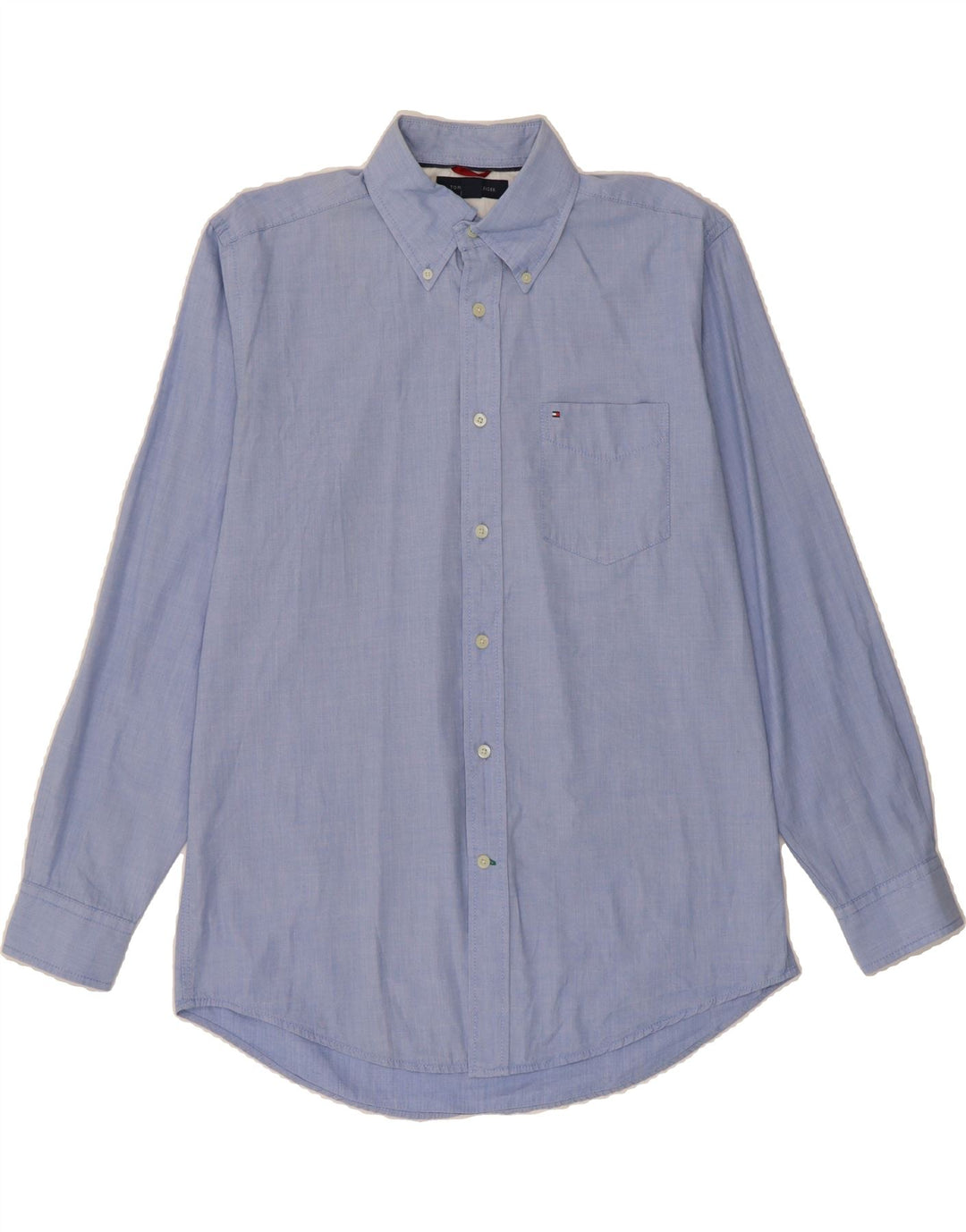 TOMMY HILFIGER Mens Shirt Medium Blue Vintage Tommy Hilfiger and Second-Hand Tommy Hilfiger from Messina Hembry 