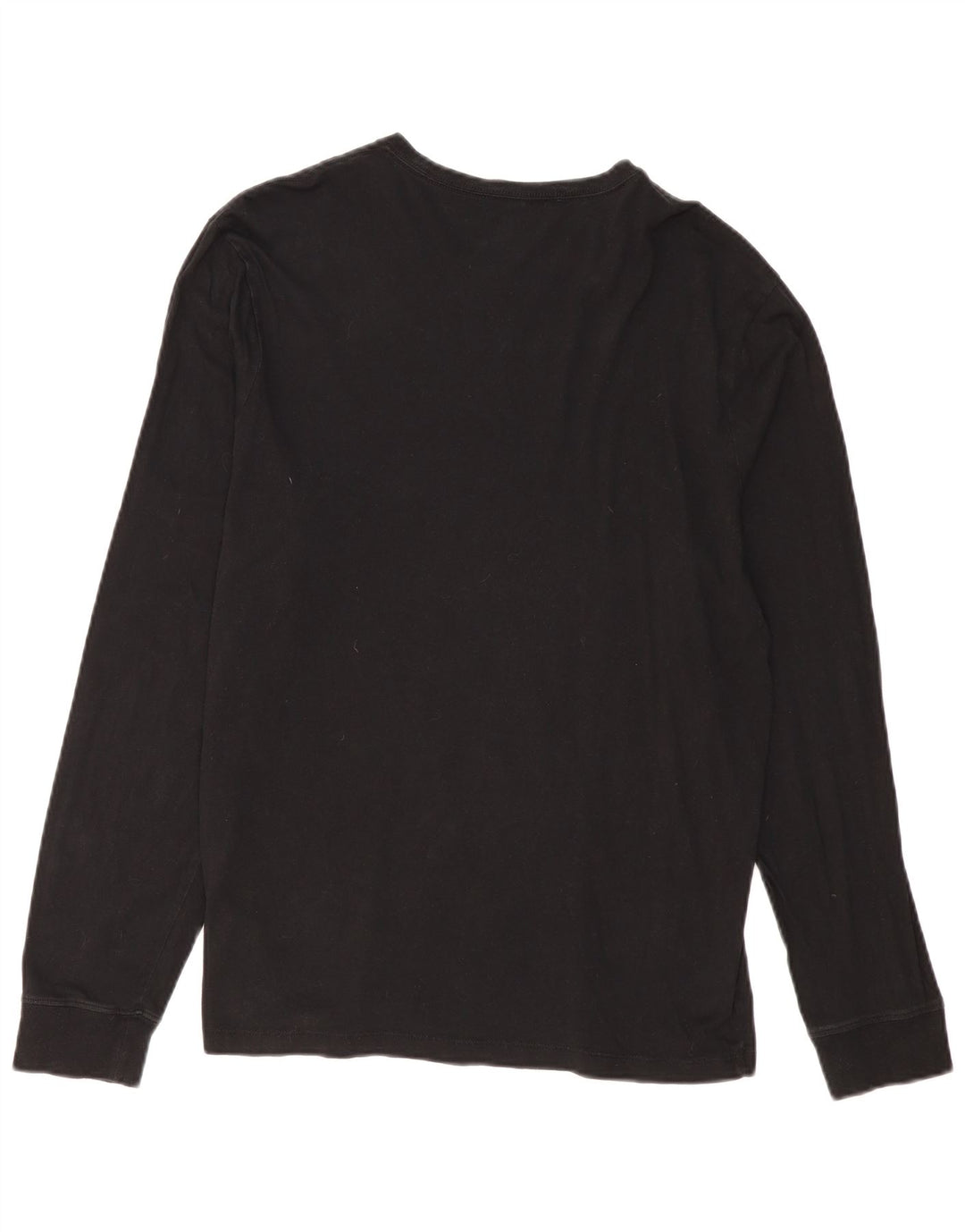 J. CREW Womens Top Long Sleeve UK 16 Large Black Cotton