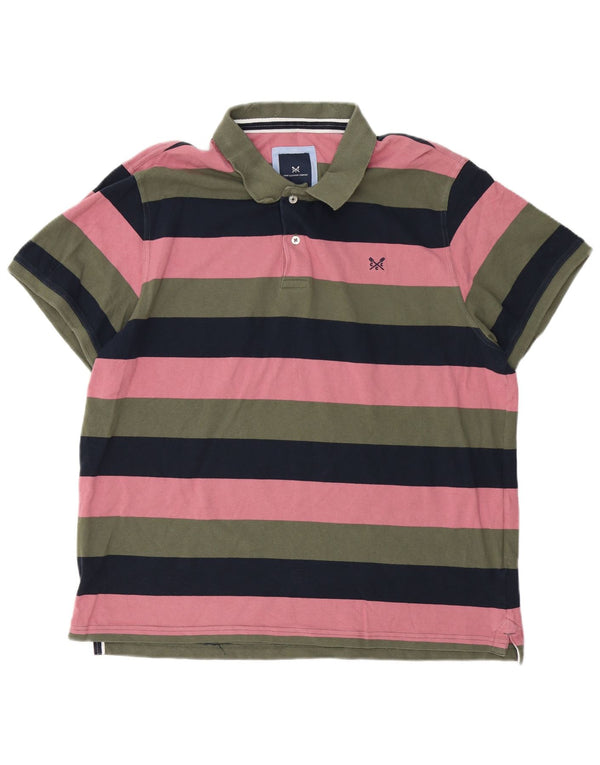 Crew Clothing Mens Polo Shirt 3XL Multicoloured Striped Cotton