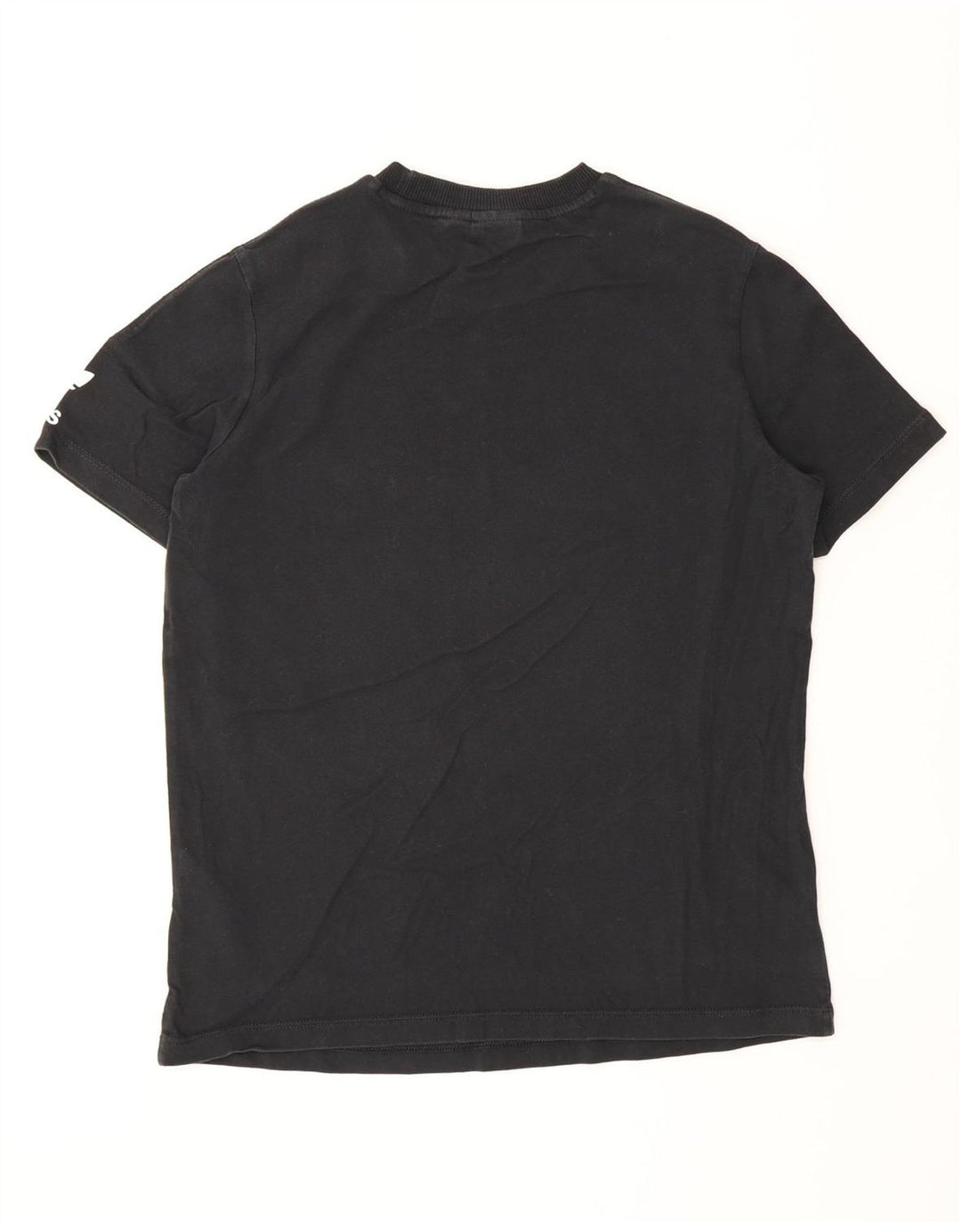 Adidas Womens T-Shirt Top UK 12 Medium  Black Cotton