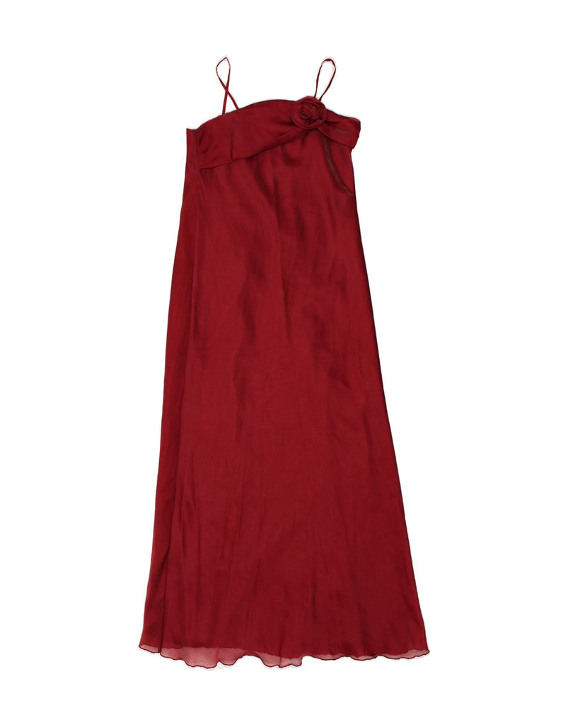 VINTAGE Womens Sleeveless Maxi Dress IT 44 Medium Maroon | Vintage Vintage | Thrift | Second-Hand Vintage | Used Clothing | Messina Hembry 