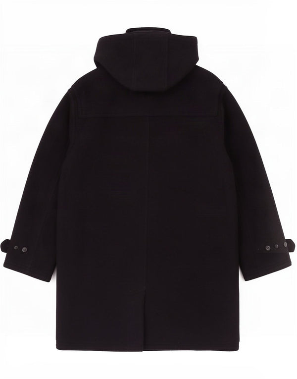 Vintage Mens Hooded Duffle Coat IT 50 Large Navy Blue
