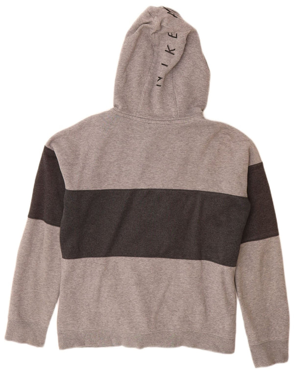 Nike Boys Air Graphic Zip Hoodie Sweater 13-14 Years XL Grey Colourblock
